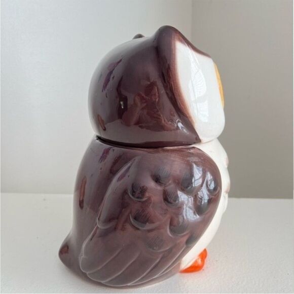 VTG 70's Style OWL Cookie Jar With OWL Plate Lot - Picture 5 of 12